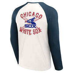 Chicago White Sox Darius Rucker Collection by Fanatics Team Color Raglan T-Shirt - White/Navy - Fanatics Sale