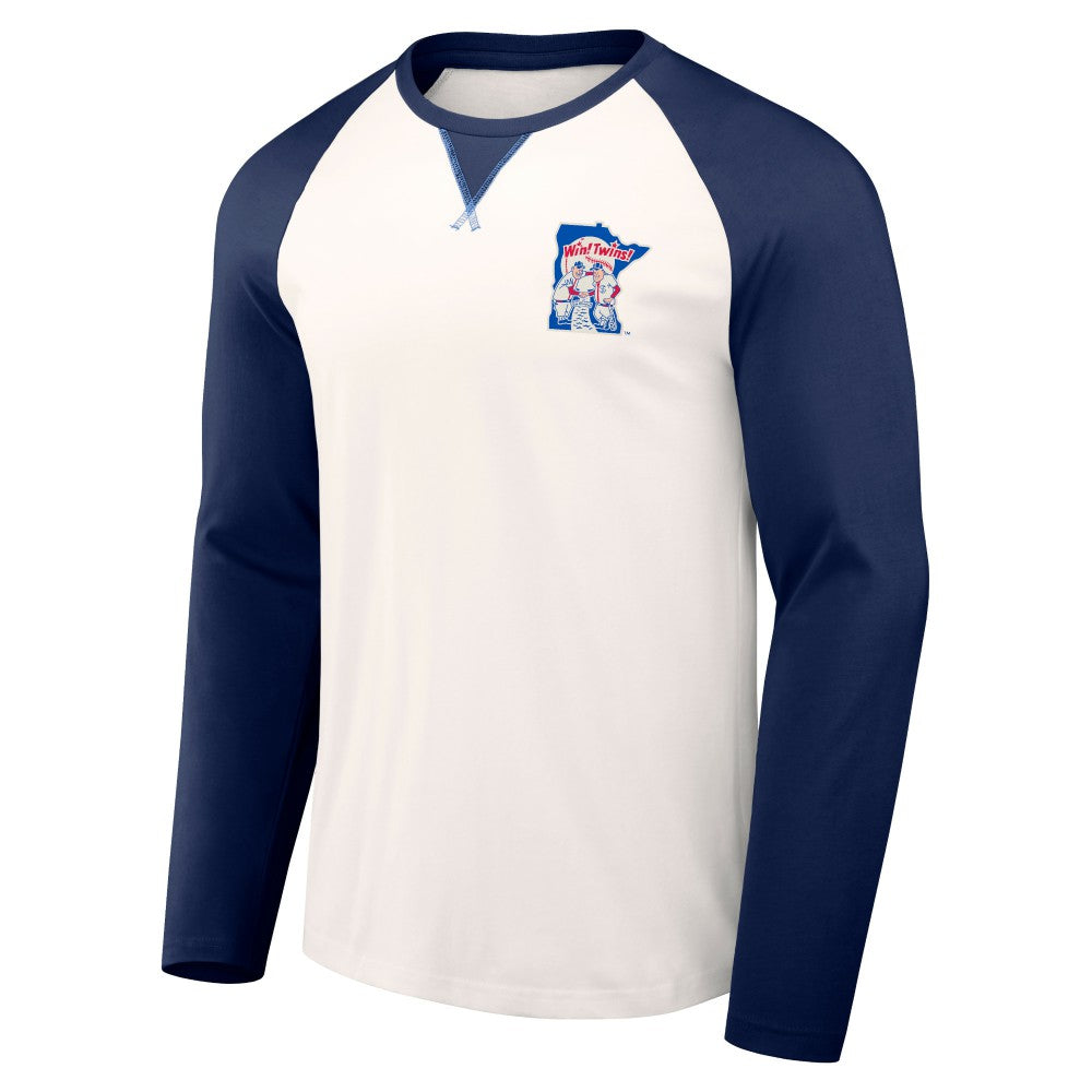 Minnesota Twins Darius Rucker Collection by Fanatics Team Color Raglan T-Shirt - White/Navy - Fanatics on Sale