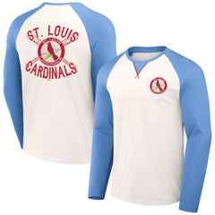 St. Louis Cardinals Darius Rucker Collection by Fanatics Team Color Raglan T-Shirt - White/Light Blue - Fanatics on Sale