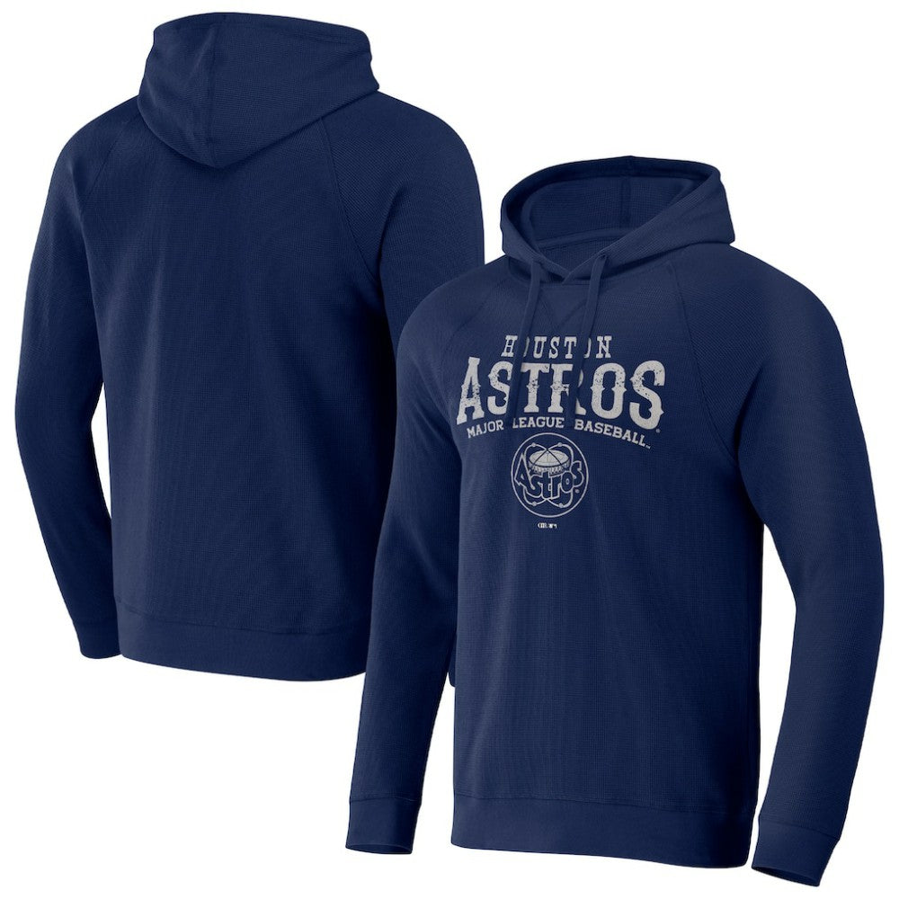 Houston Astros Darius Rucker Collection by Fanatics Waffle-Knit Raglan Pullover Hoodie - Navy - Fanatics Discount