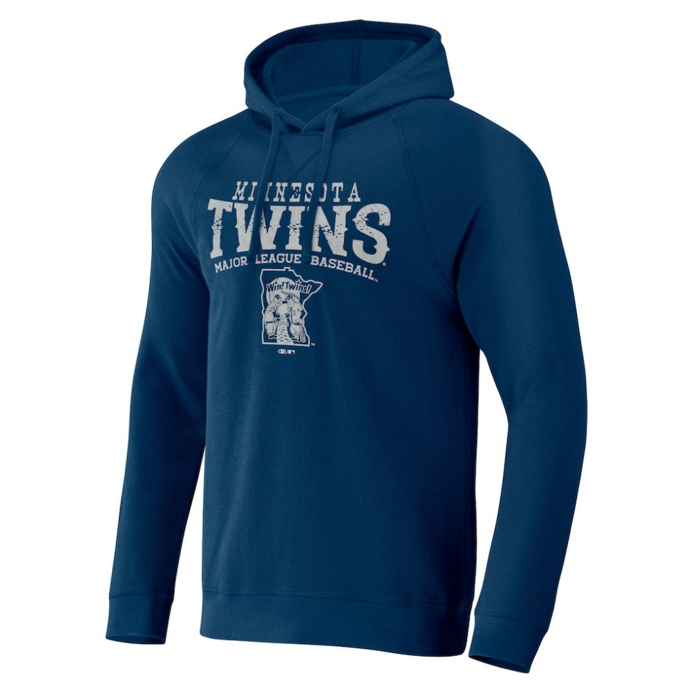 Minnesota Twins Darius Rucker Collection by Fanatics Waffle-Knit Raglan Pullover Hoodie - Navy - Fanatics Sale