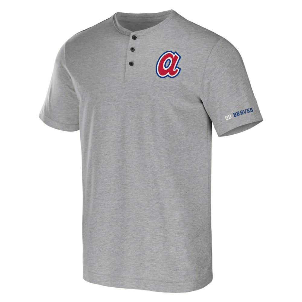 Atlanta Braves Darius Rucker Collection by Fanatics Henley T-Shirt - Heather Gray - Fanatics Lifestyle