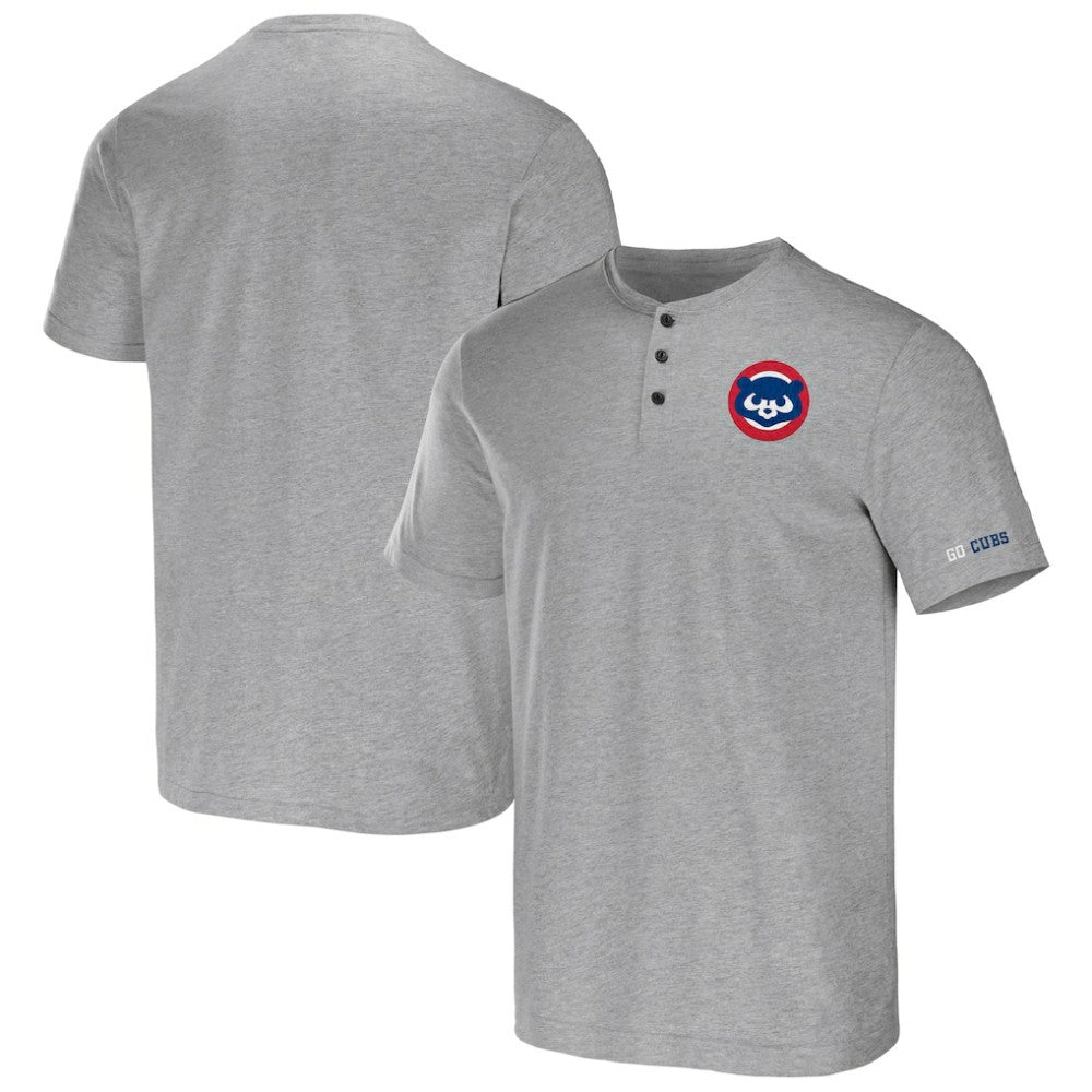 Chicago Cubs Darius Rucker Collection by Fanatics Henley T-Shirt - Heather Gray - Fanatics Lifestyle
