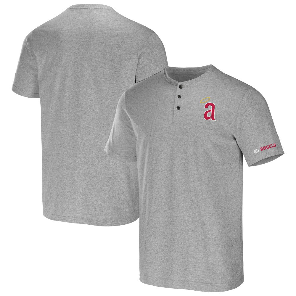 Los Angeles Angels Darius Rucker Collection by Fanatics Henley T-Shirt - Heather Gray - Fanatics Online