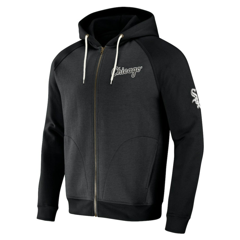 Chicago White Sox Darius Rucker Collection by Fanatics Raglan Full-Zip Hoodie - Black - Fanatics Lifestyle