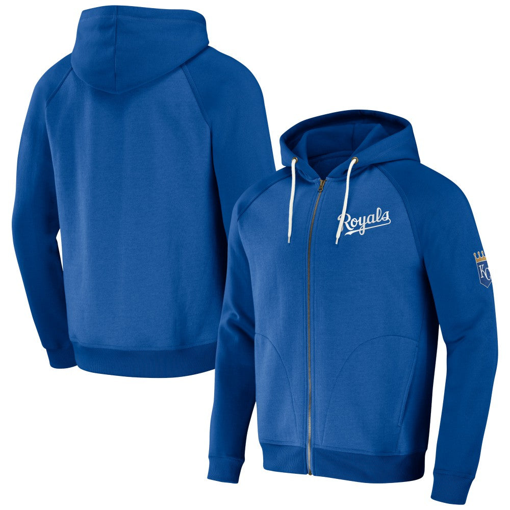 Kansas City Royals Darius Rucker Collection by Fanatics Raglan Full-Zip Hoodie - Royal - Fanatics Sale
