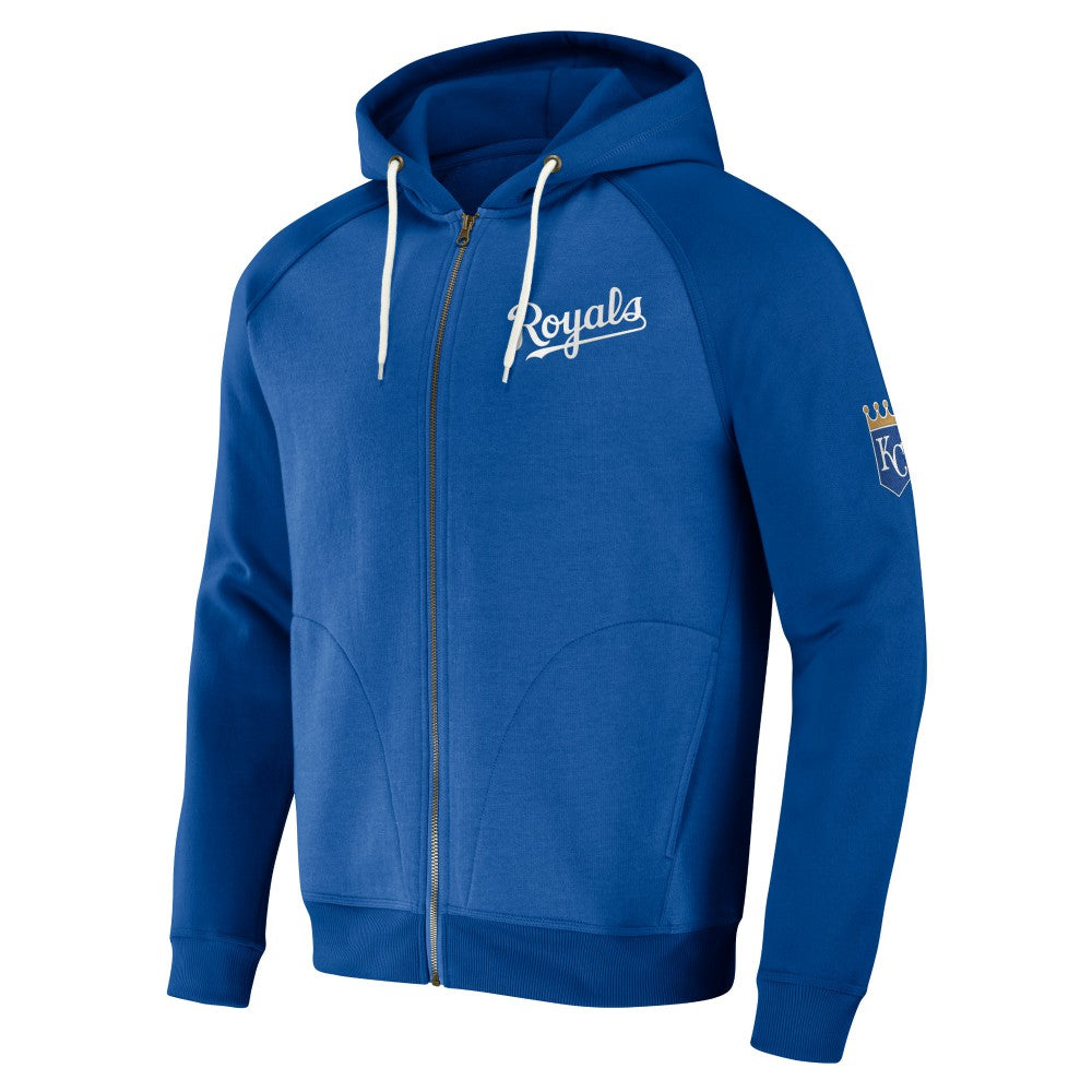 Kansas City Royals Darius Rucker Collection by Fanatics Raglan Full-Zip Hoodie - Royal - Fanatics Sale