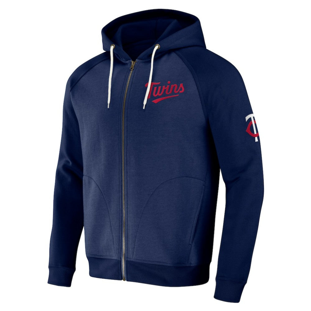 Minnesota Twins Darius Rucker Collection by Fanatics Raglan Full-Zip Hoodie - Navy - Fanatics Lifestyle