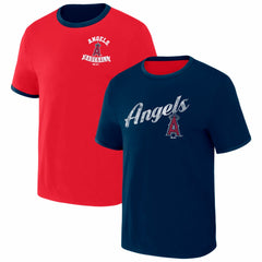 Los Angeles Angels Darius Rucker Collection by Fanatics Two-Way Ringer Reversible T-Shirt - Red/Navy - Fanatics Lifestyle