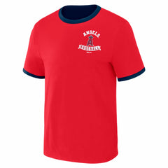 Los Angeles Angels Darius Rucker Collection by Fanatics Two-Way Ringer Reversible T-Shirt - Red/Navy - Fanatics Lifestyle