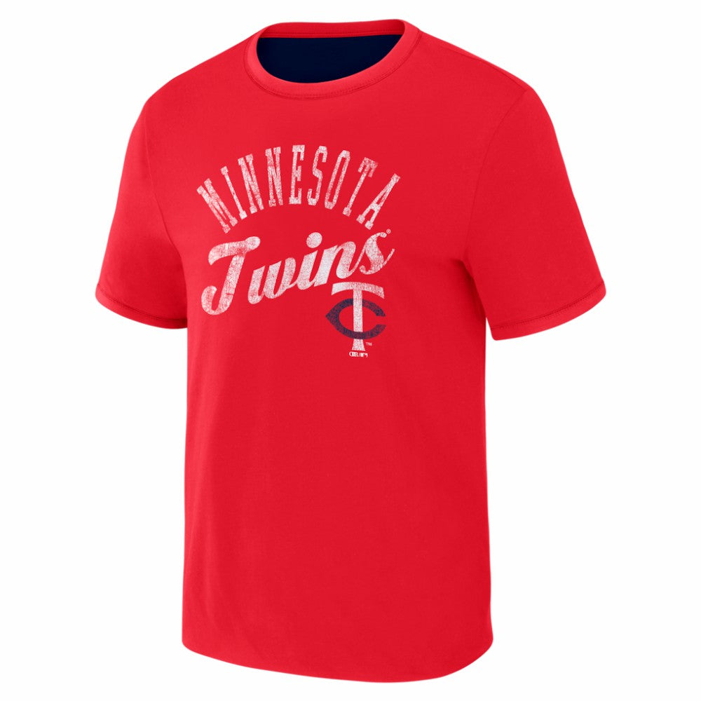 Minnesota Twins Darius Rucker Collection by Fanatics Two-Way Ringer Reversible T-Shirt - Navy/Red - Fanatics Lifestyle