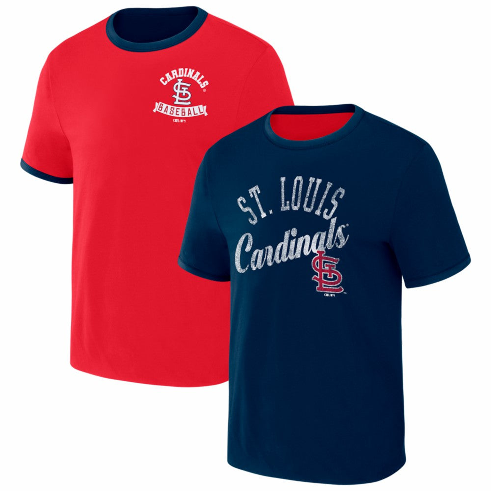 St. Louis Cardinals Darius Rucker Collection by Fanatics Two-Way Ringer Reversible T-Shirt - Red/Navy - Fanatics Sale