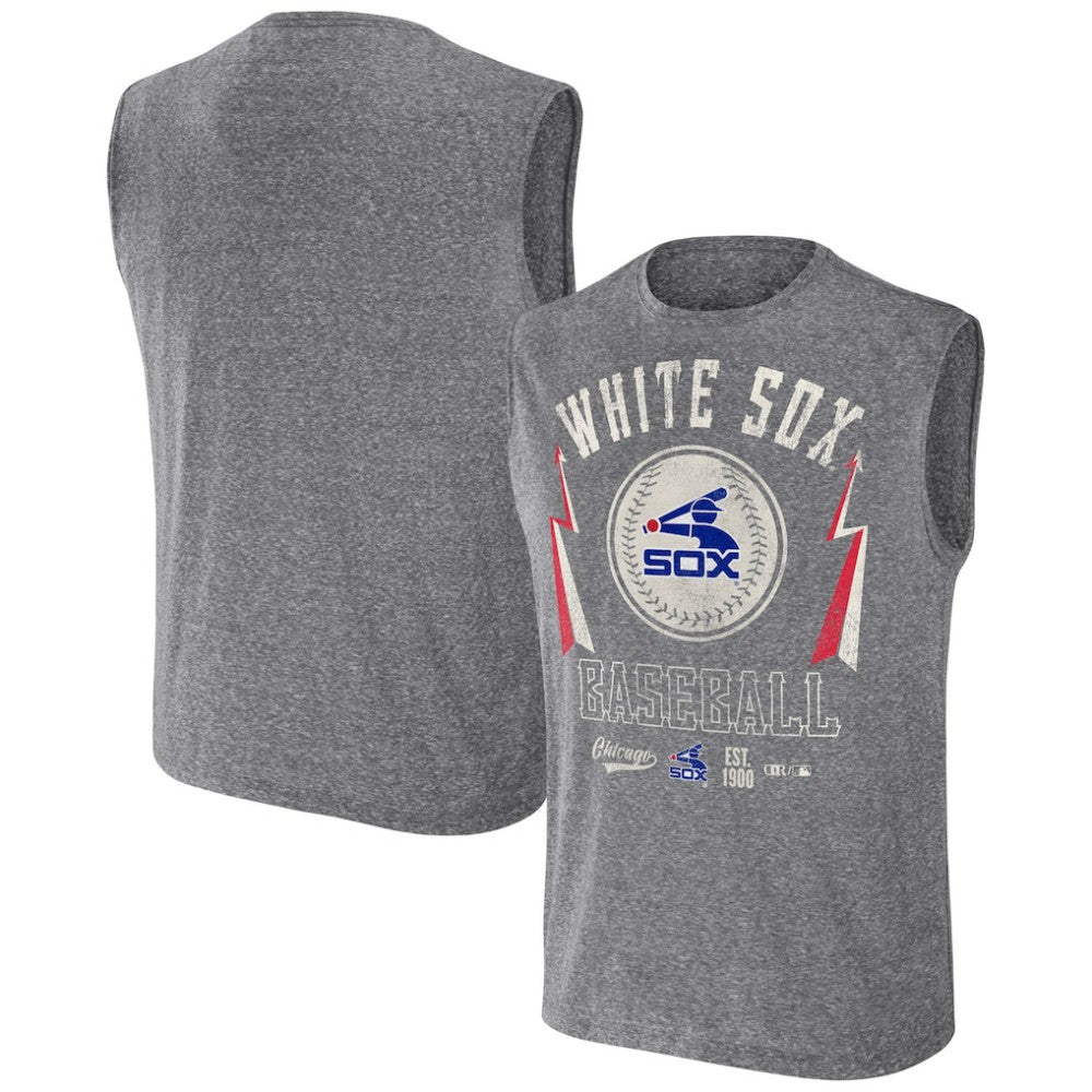 Chicago White Sox Darius Rucker Collection by Fanatics Relaxed-Fit Muscle Tank Top - Charcoal - Fanatics Lifestyle