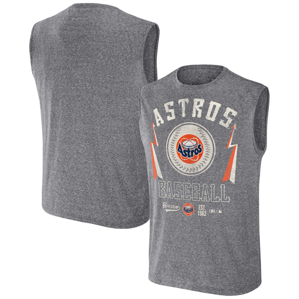 Houston Astros Darius Rucker Collection by Fanatics Relaxed-Fit Muscle Tank Top - Charcoal - Fanatics on Sale