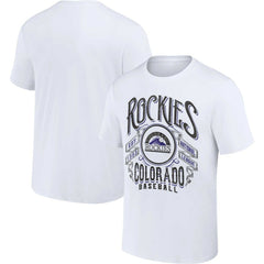 Colorado Rockies Darius Rucker Collection by Fanatics Distressed Rock T-Shirt - White - Fanatics Lifestyle