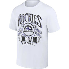 Colorado Rockies Darius Rucker Collection by Fanatics Distressed Rock T-Shirt - White - Fanatics Lifestyle