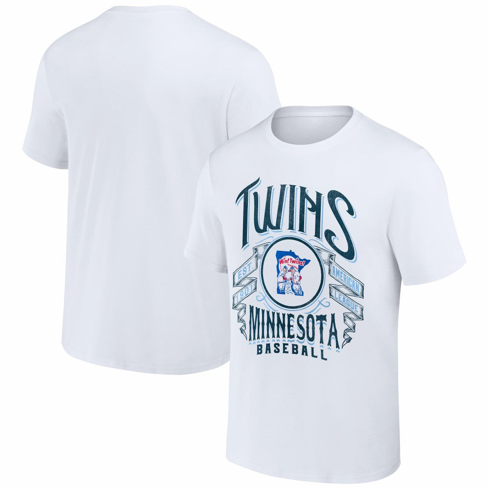 Minnesota Twins Darius Rucker Collection by Fanatics Distressed Rock T-Shirt - White - Fanatics Online