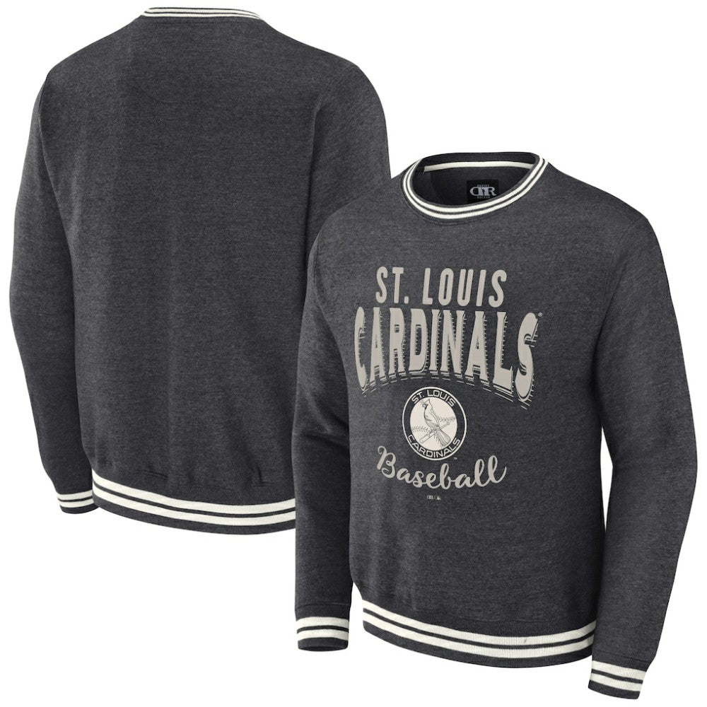 St. Louis Cardinals Darius Rucker Collection by Fanatics Vintage Pullover Sweatshirt - Heather Charcoal - Fanatics Online