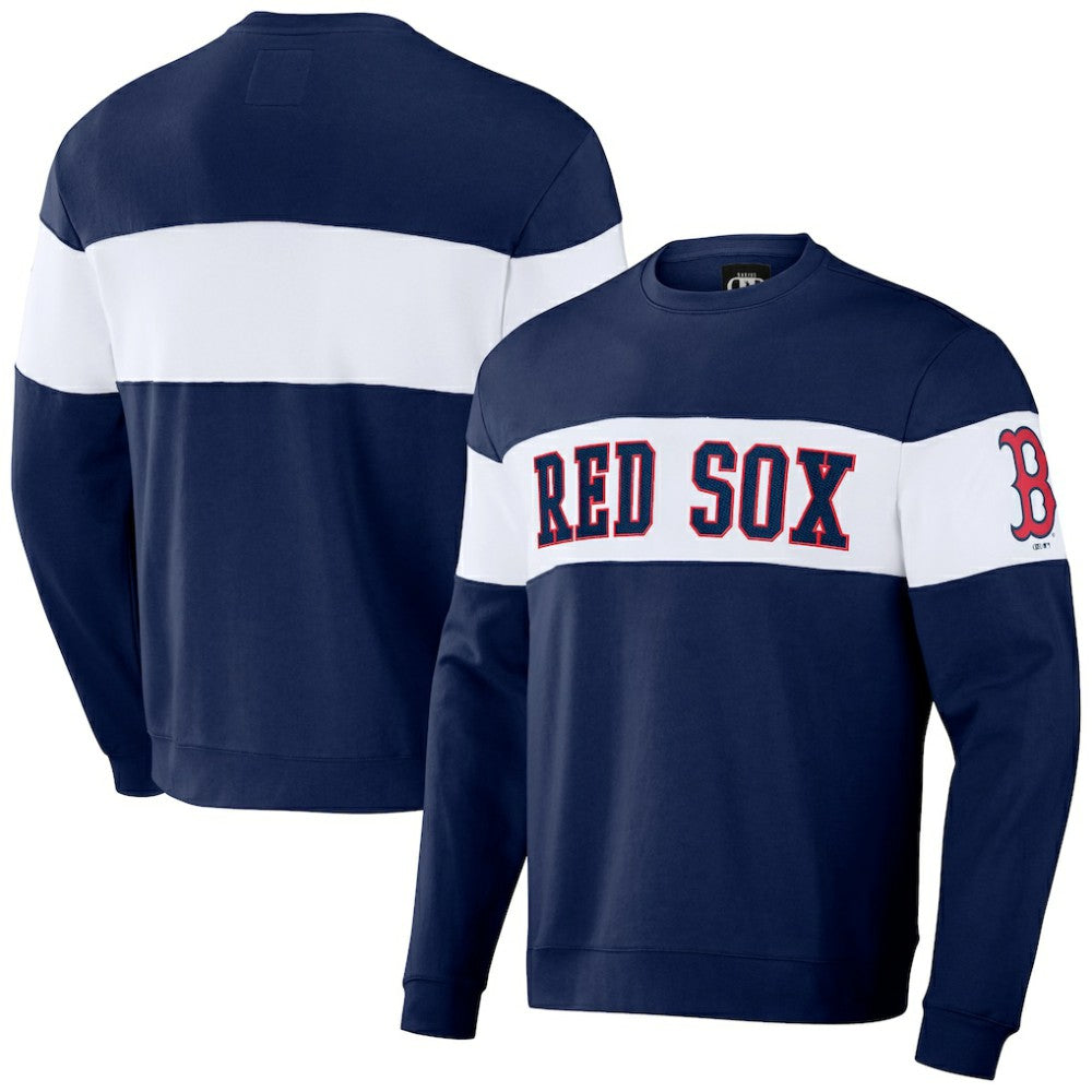 Boston Red Sox Darius Rucker Collection by Fanatics Stripe Pullover Sweatshirt - Navy - Fanatics Sale