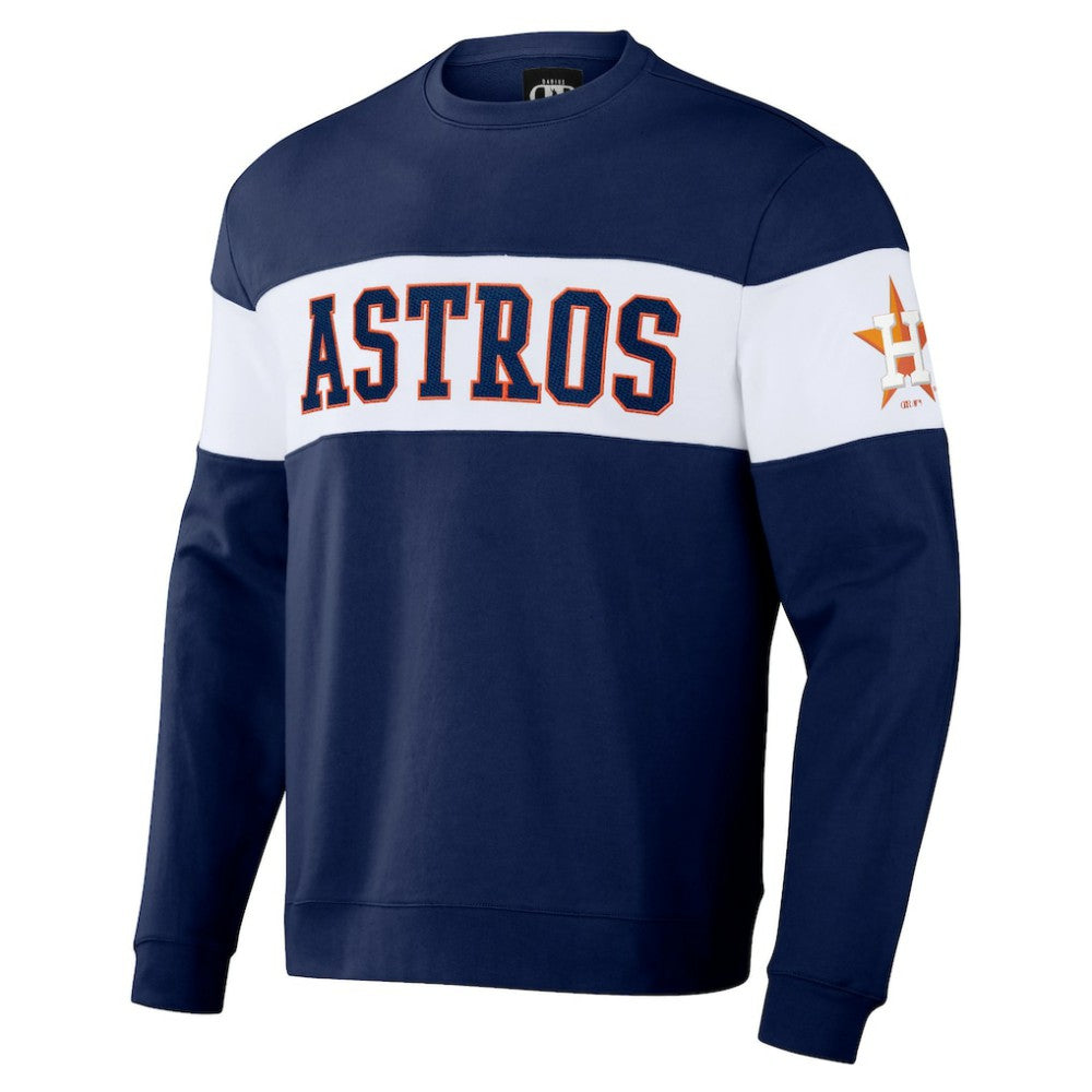 Houston Astros Darius Rucker Collection by Fanatics Stripe Pullover Sweatshirt - Navy - Fanatics Discount