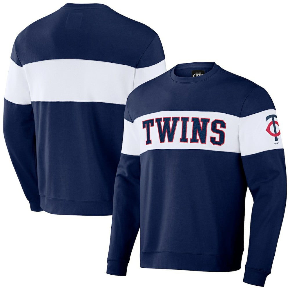Minnesota Twins Darius Rucker Collection by Fanatics Stripe Pullover Sweatshirt - Navy - Fanatics Sale