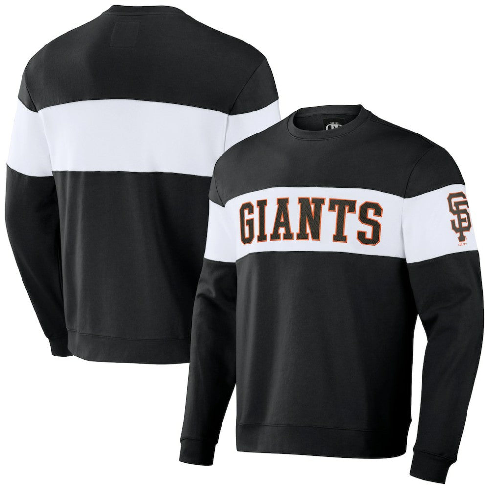 San Francisco Giants Darius Rucker Collection by Fanatics Stripe Pullover Sweatshirt - Black - Fanatics Online