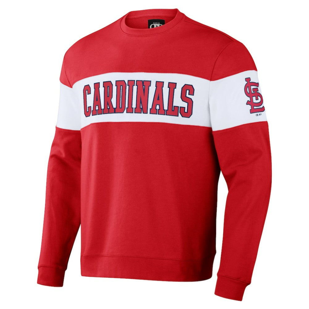 St. Louis Cardinals Darius Rucker Collection by Fanatics Stripe Pullover Sweatshirt - Red - Fanatics Online