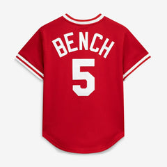 Johnny Bench Cincinnati Reds Mitchell & Ness Authentic Batting Practice Jersey - Scarlet - Mitchell & Ness on Sale