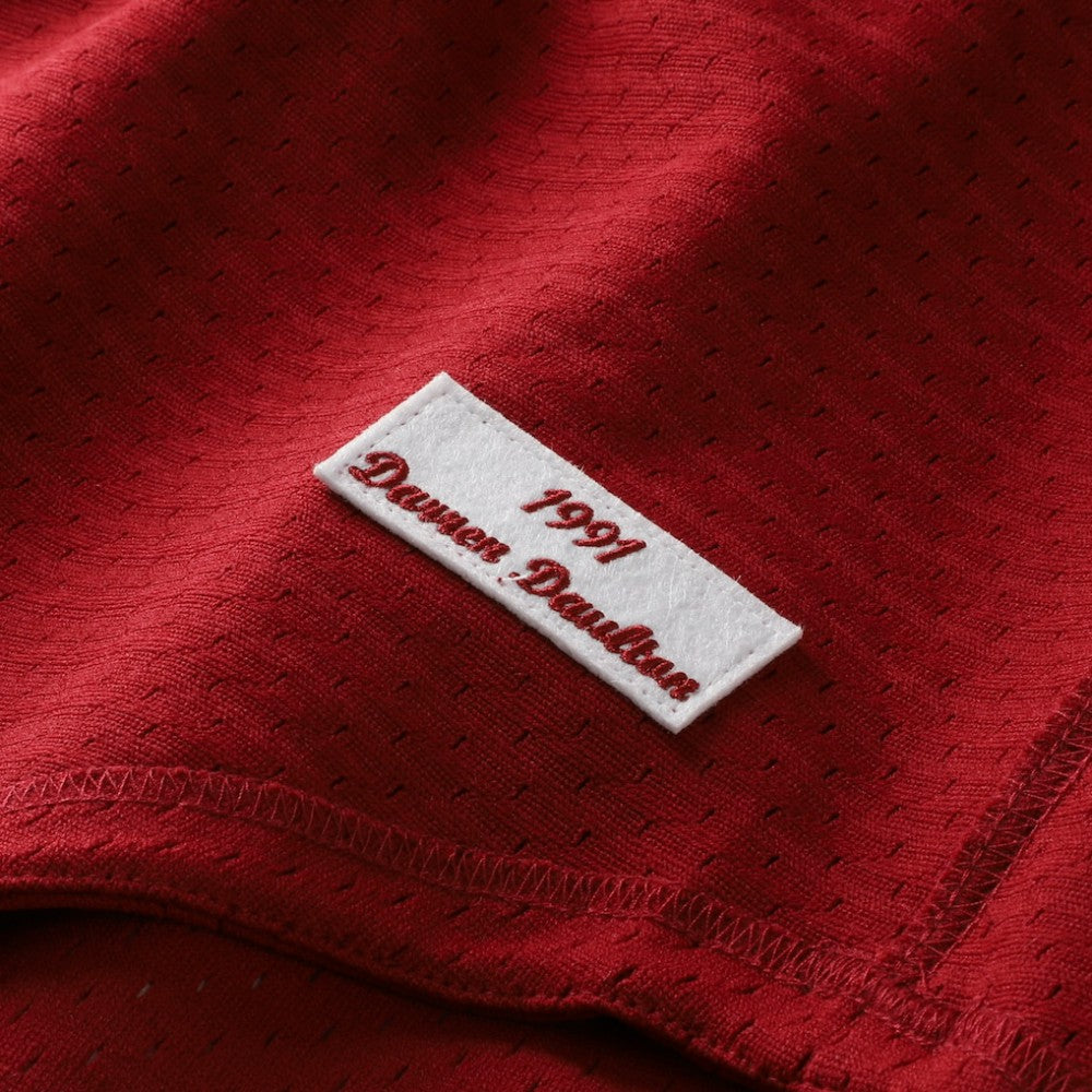 Darren Daulton Philadelphia Phillies Mitchell & Ness Authentic Batting Practice Jersey - Scarlet - Mitchell & Ness on Sale