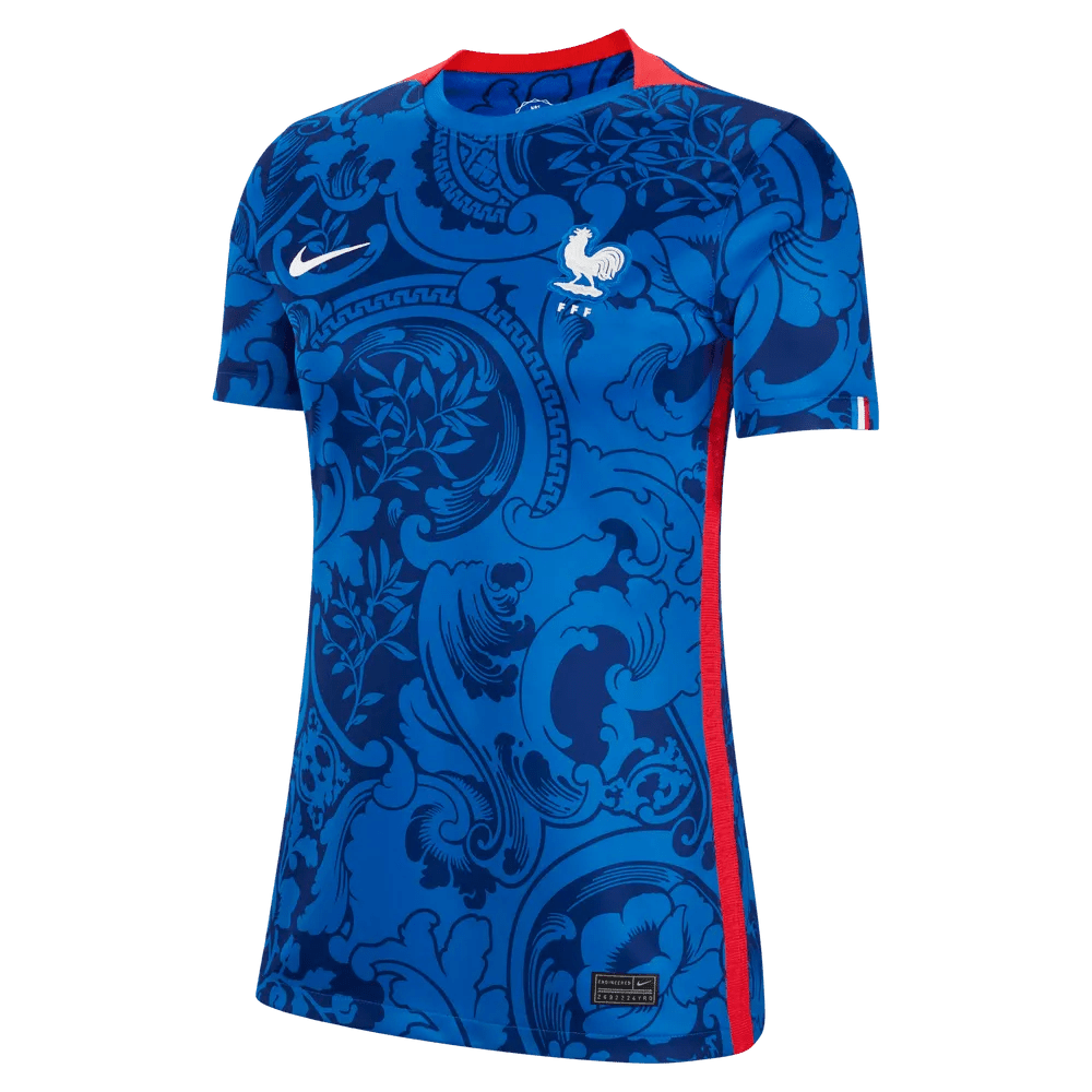 France Women's EC22 Home Soccer Jersey - Hyper Cobalt-Siren Red Nike