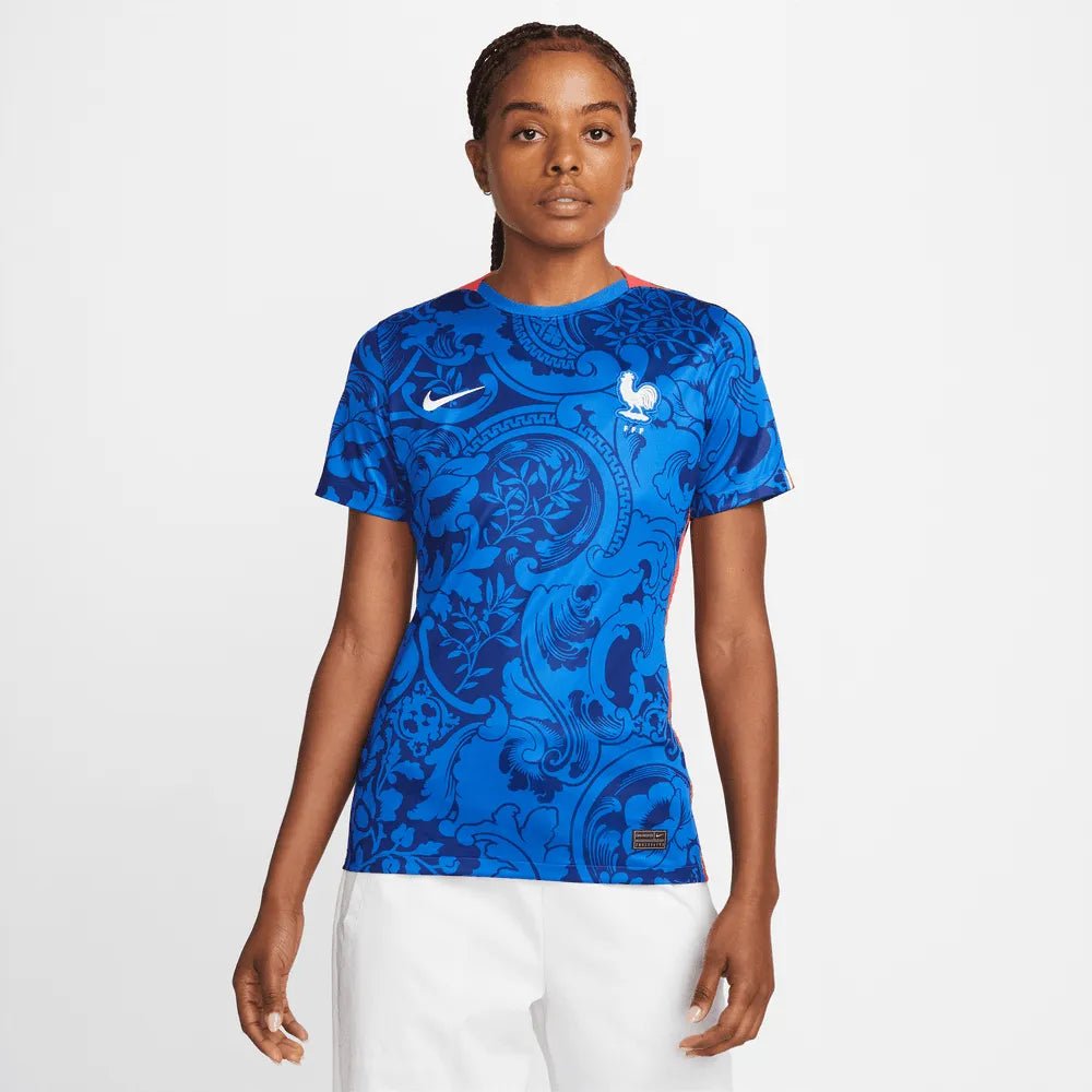 France Women's EC22 Home Soccer Jersey - Hyper Cobalt-Siren Red Nike