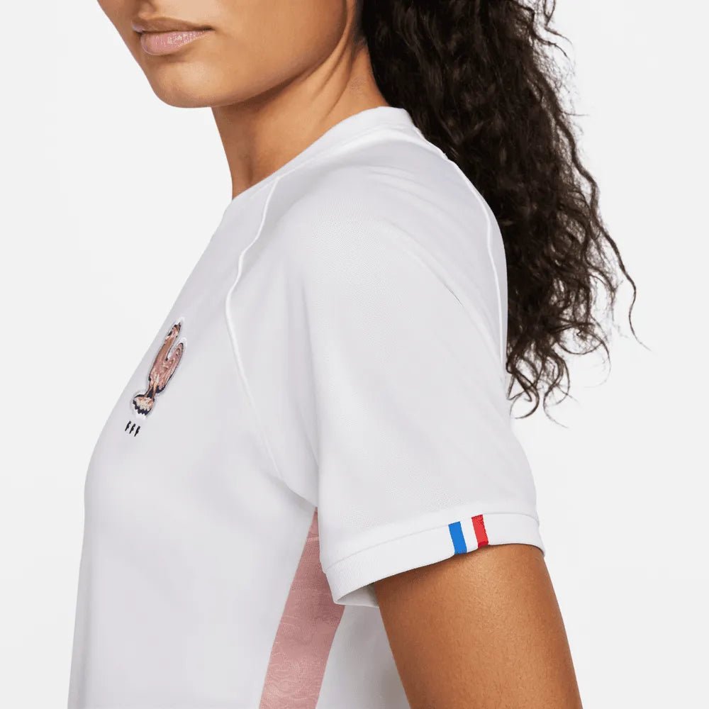 France Women's EC22 Away Soccer Jersey - White-Pink Glaze Nike