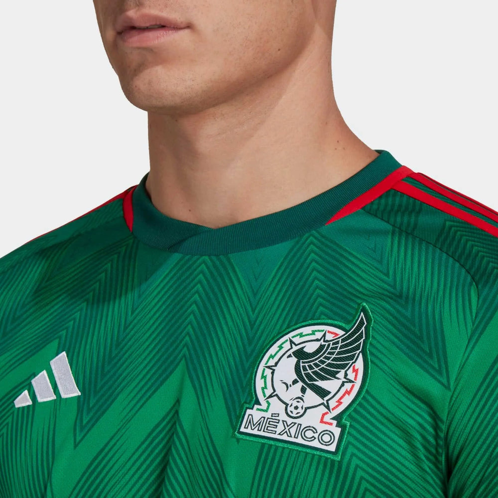 2022-23 Mexico Home Soccer Jersey - Green-Red Adidas