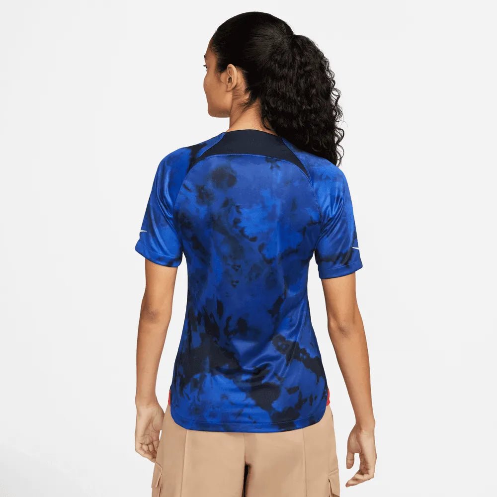 2022-23 USA Away Women 4 Star Soccer Jersey Bright Blue-White Nike