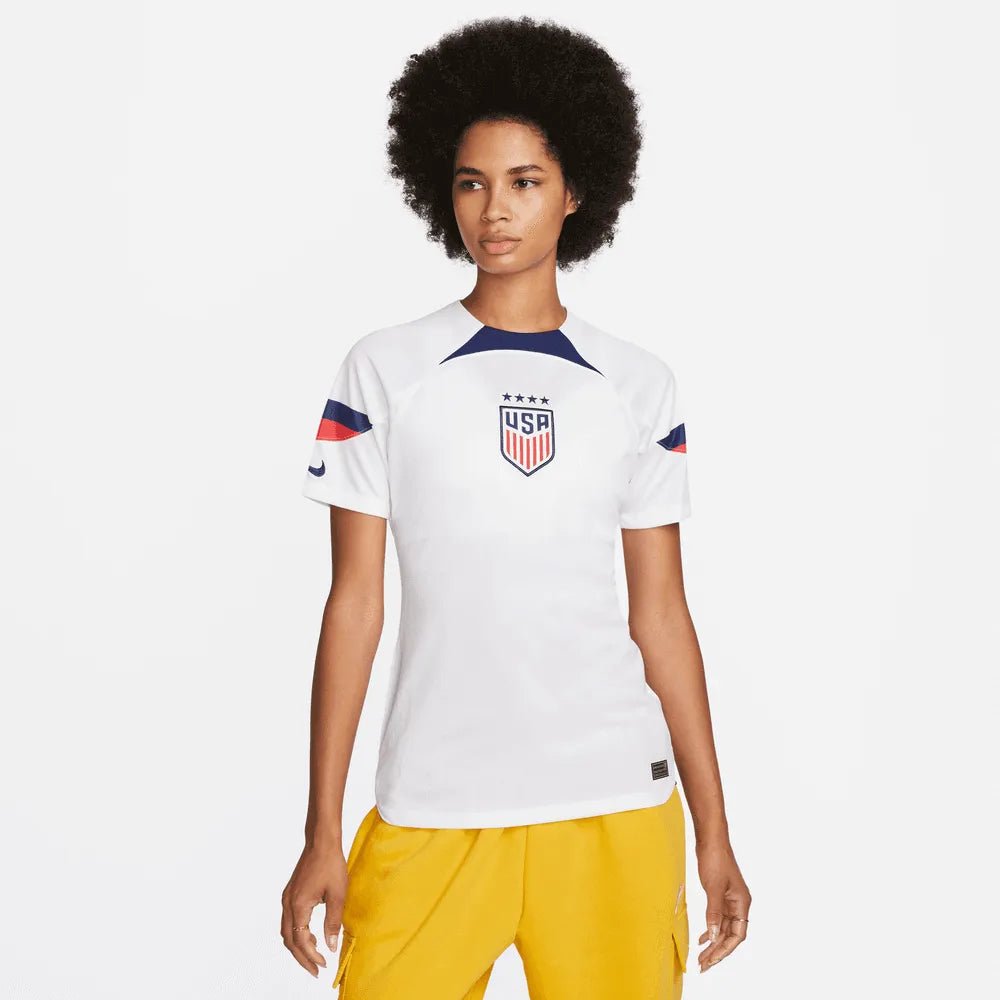 2022-23 USA Women's Home 4 Star Soccer Jersey White-Hyper Blue Nike
