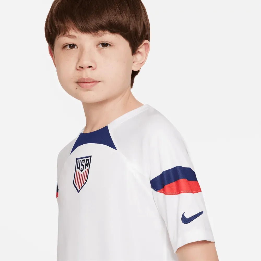 2022-23 USA Home Youth Soccer Jersey White-Loyal Blue Nike