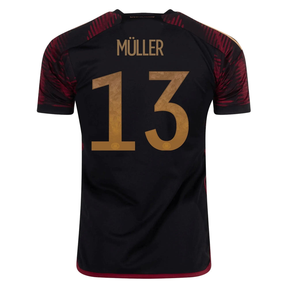 2022-23 Germany Away Soccer Jersey Black Adidas