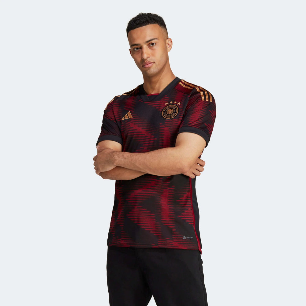 2022-23 Germany Away Soccer Jersey Black Adidas