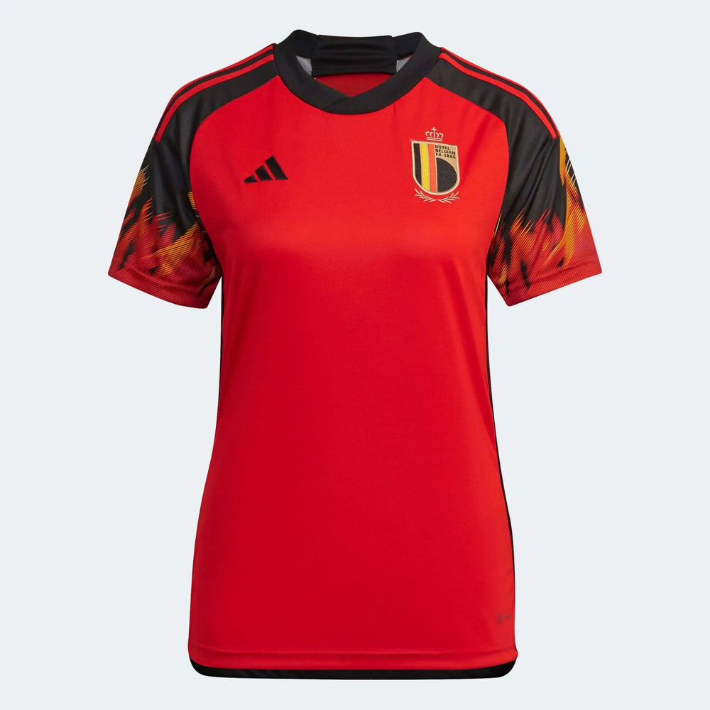 2022-23 Belgium Women's Home Soccer Jersey - Red-Black Adidas