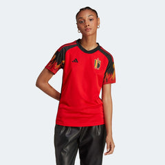 2022-23 Belgium Women's Home Soccer Jersey - Red-Black Adidas
