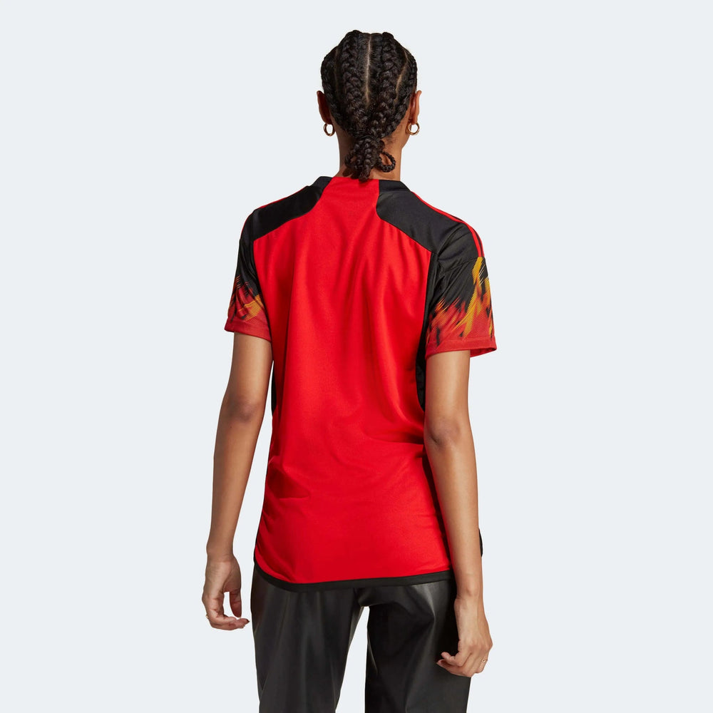 2022-23 Belgium Women's Home Soccer Jersey - Red-Black Adidas