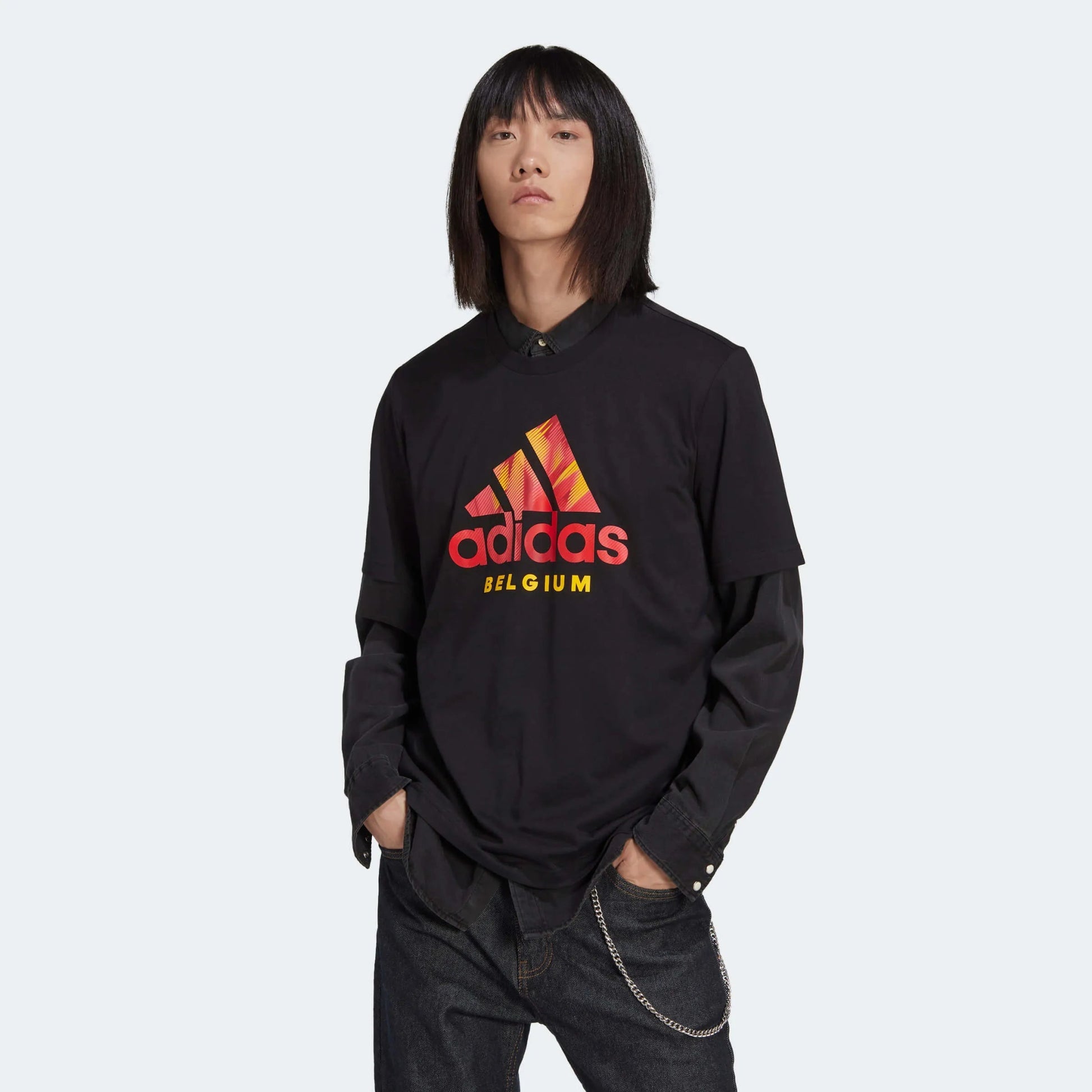 2022-23 Belgium DNA Graphic Tee - Black Adidas