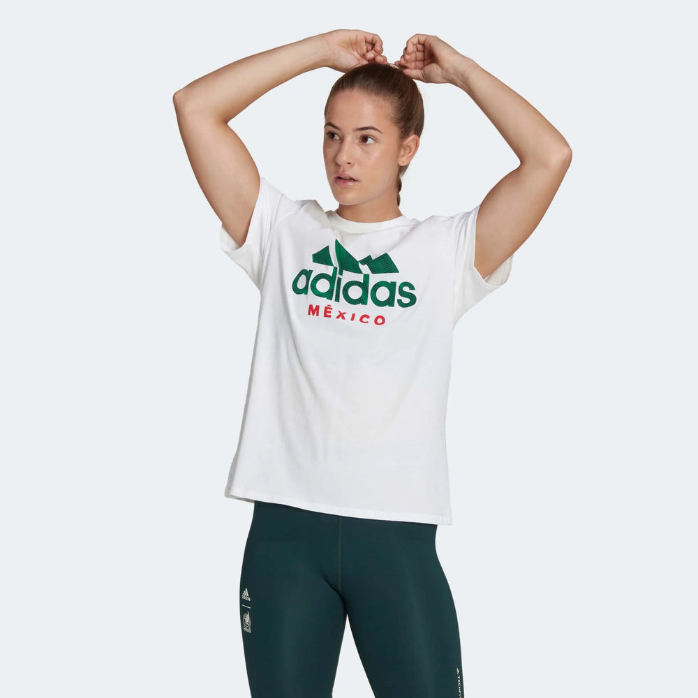 2022-23 Mexico Women's Tee - White Adidas
