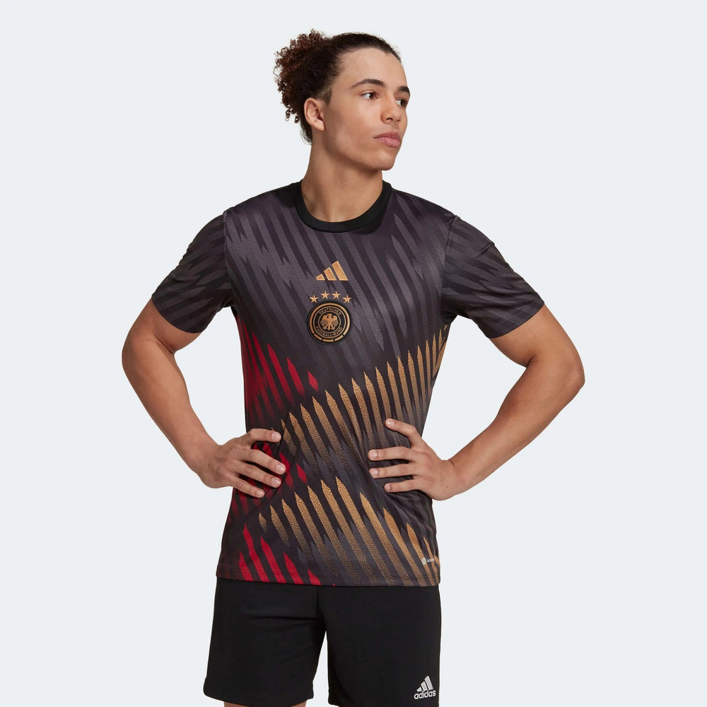 2022-23 Germany Pre-Match Soccer Jersey - Black-Grey-Red Adidas