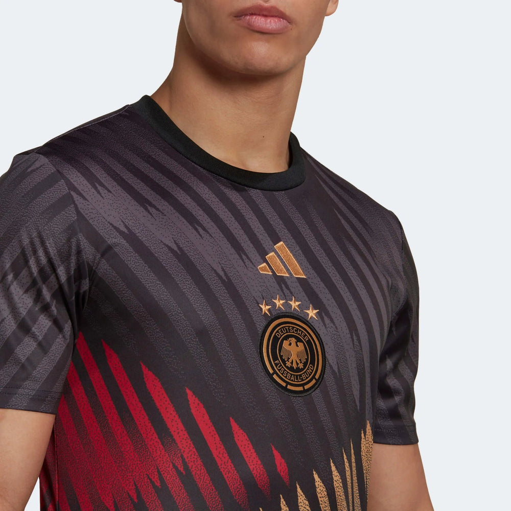 2022-23 Germany Pre-Match Soccer Jersey - Black-Grey-Red Adidas