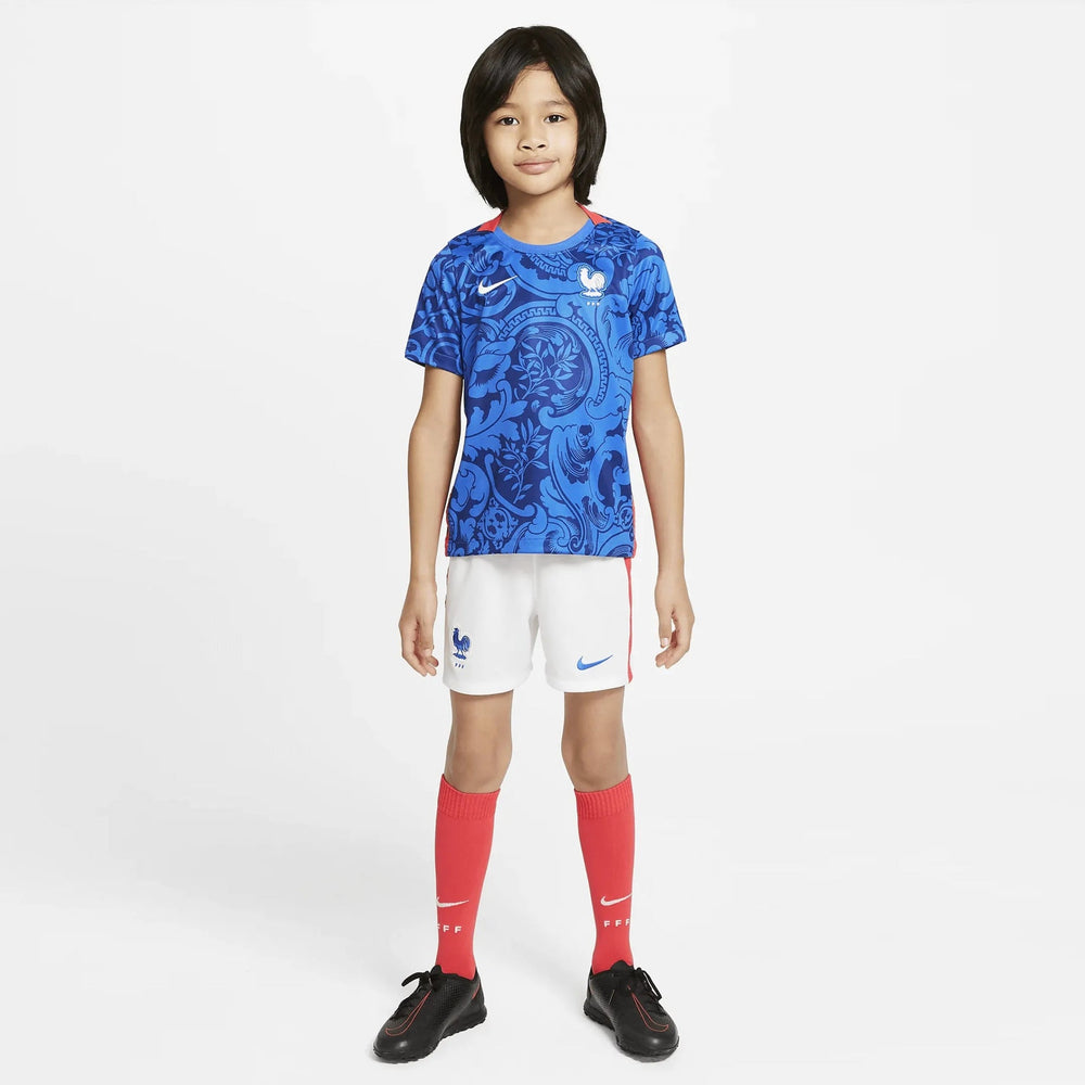 2022 France Kids' Mini Kit - Blue-White Nike