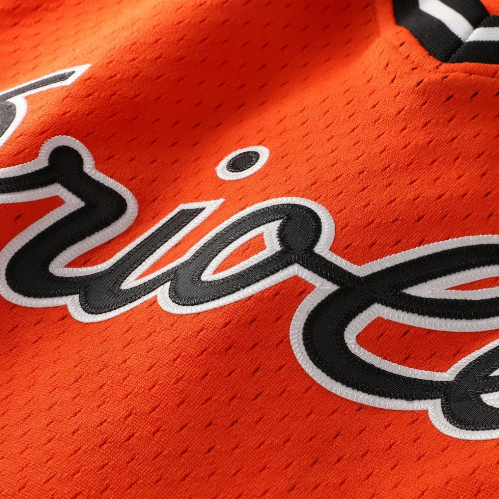 Cal Ripken Jr. Baltimore Orioles Mitchell & Ness Authentic Batting Practice Jersey - Orange - Mitchell & Ness Lifestyle