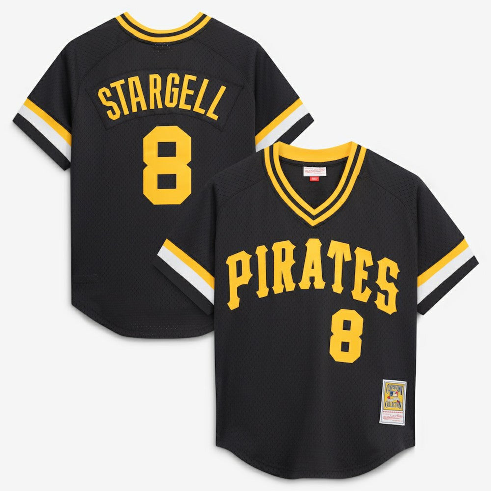 Willie Stargell Pittsburgh Pirates Mitchell & Ness Authentic Batting Practice Jersey - Black - Mitchell & Ness on Sale