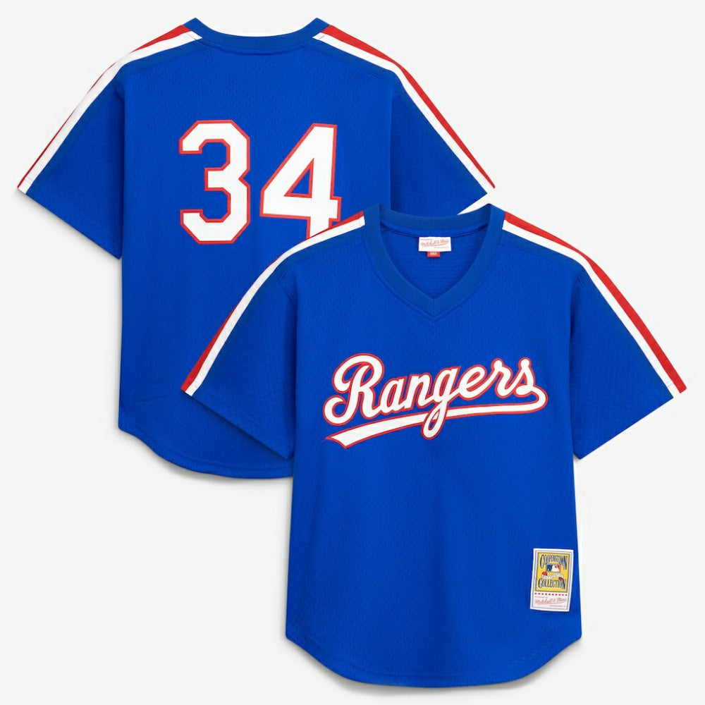 Nolan Ryan Texas Rangers Mitchell & Ness Authentic Batting Practice Jersey - Royal - Mitchell & Ness on Sale