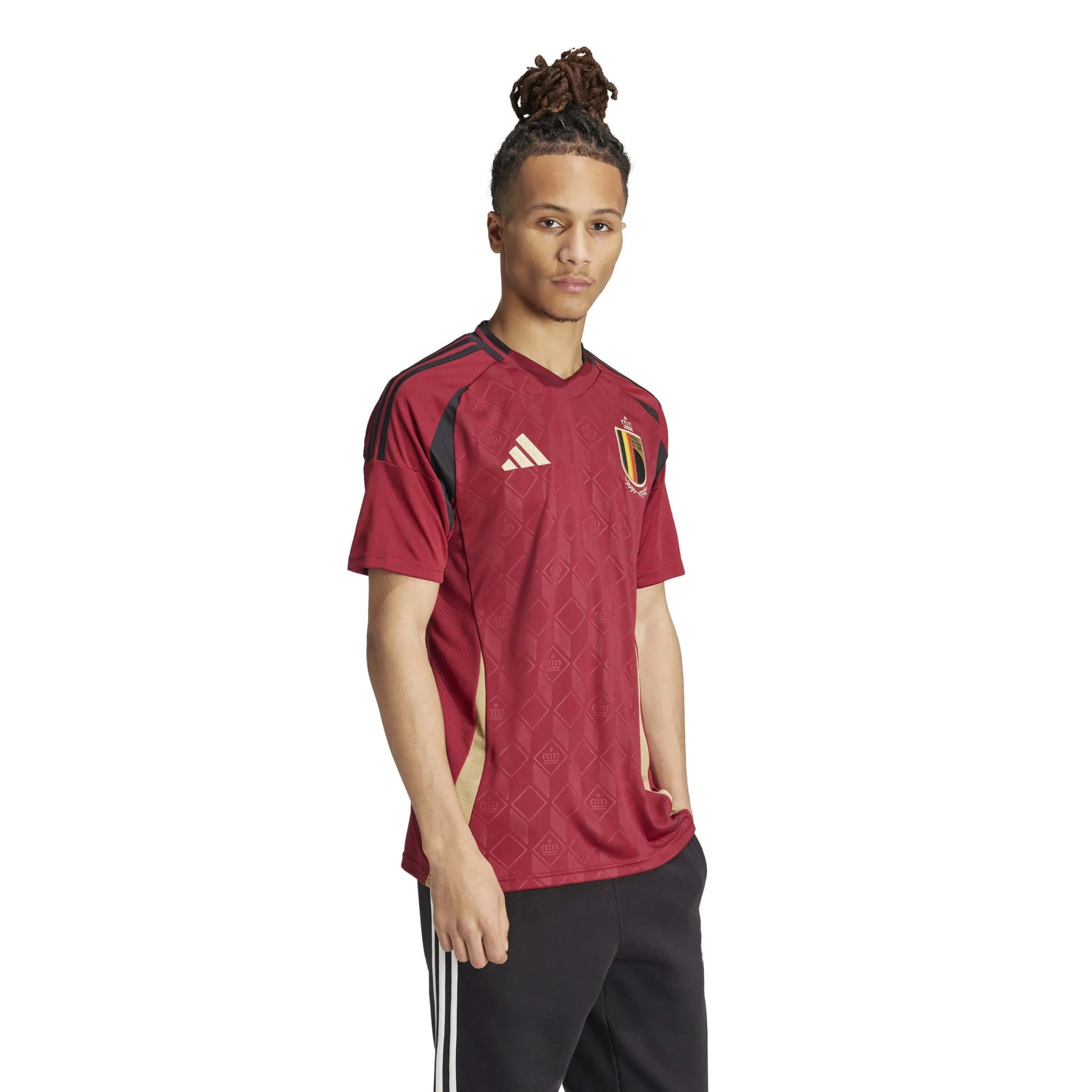 2024-25 Belgium Men's Stadium Home Soccer Jersey Adidas